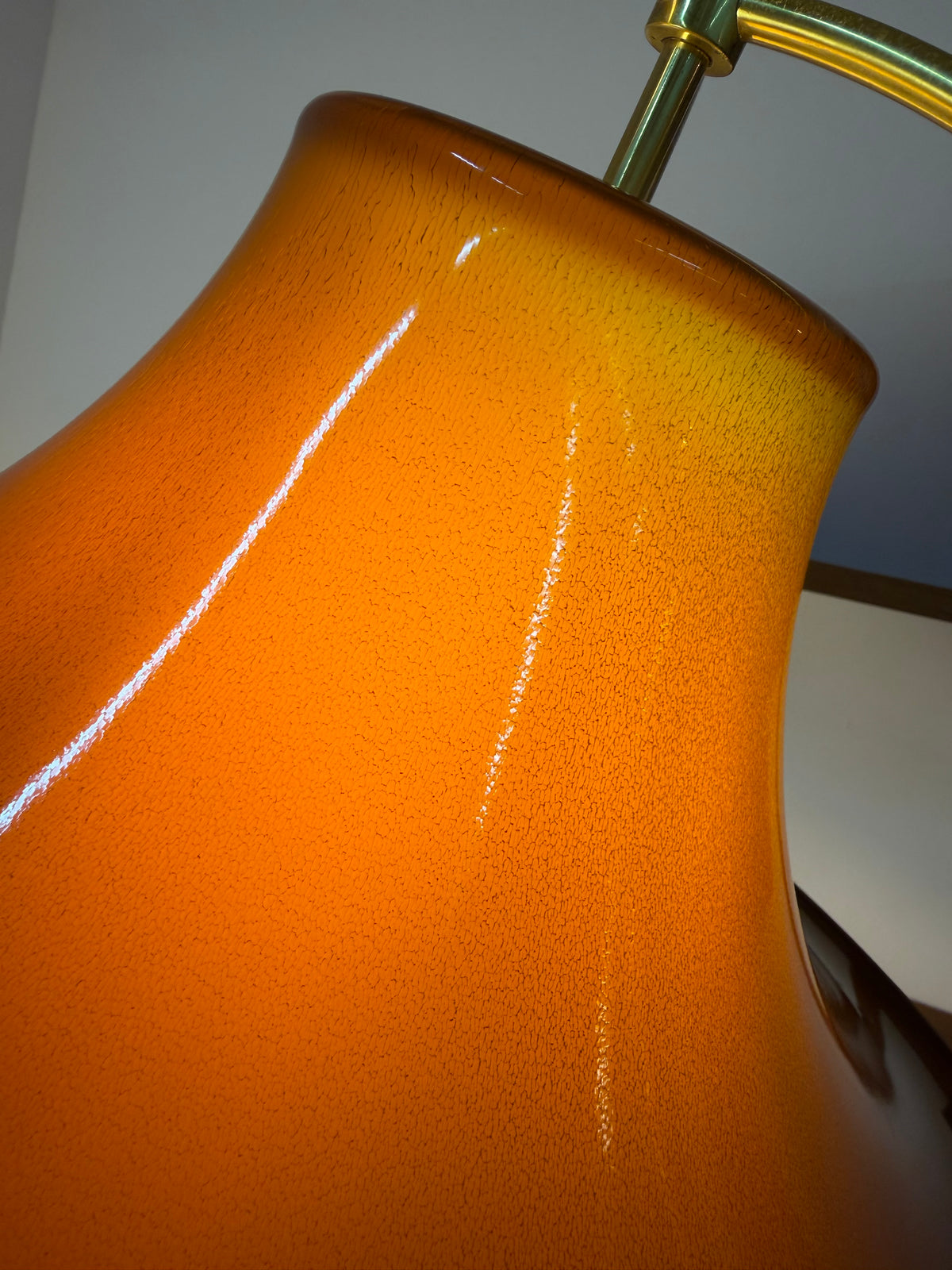 Hängelampe Modell Single braun orange von Jo Hammerborg für Fog & Mørup