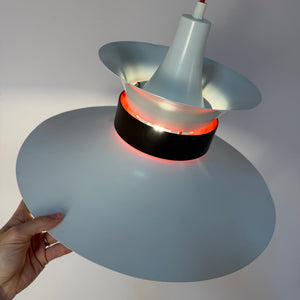 Lamellenlampe weiß schwarz von Bent Nordsted für Lyskaer Belysning