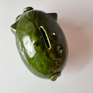 Sparschwein grün Keramik