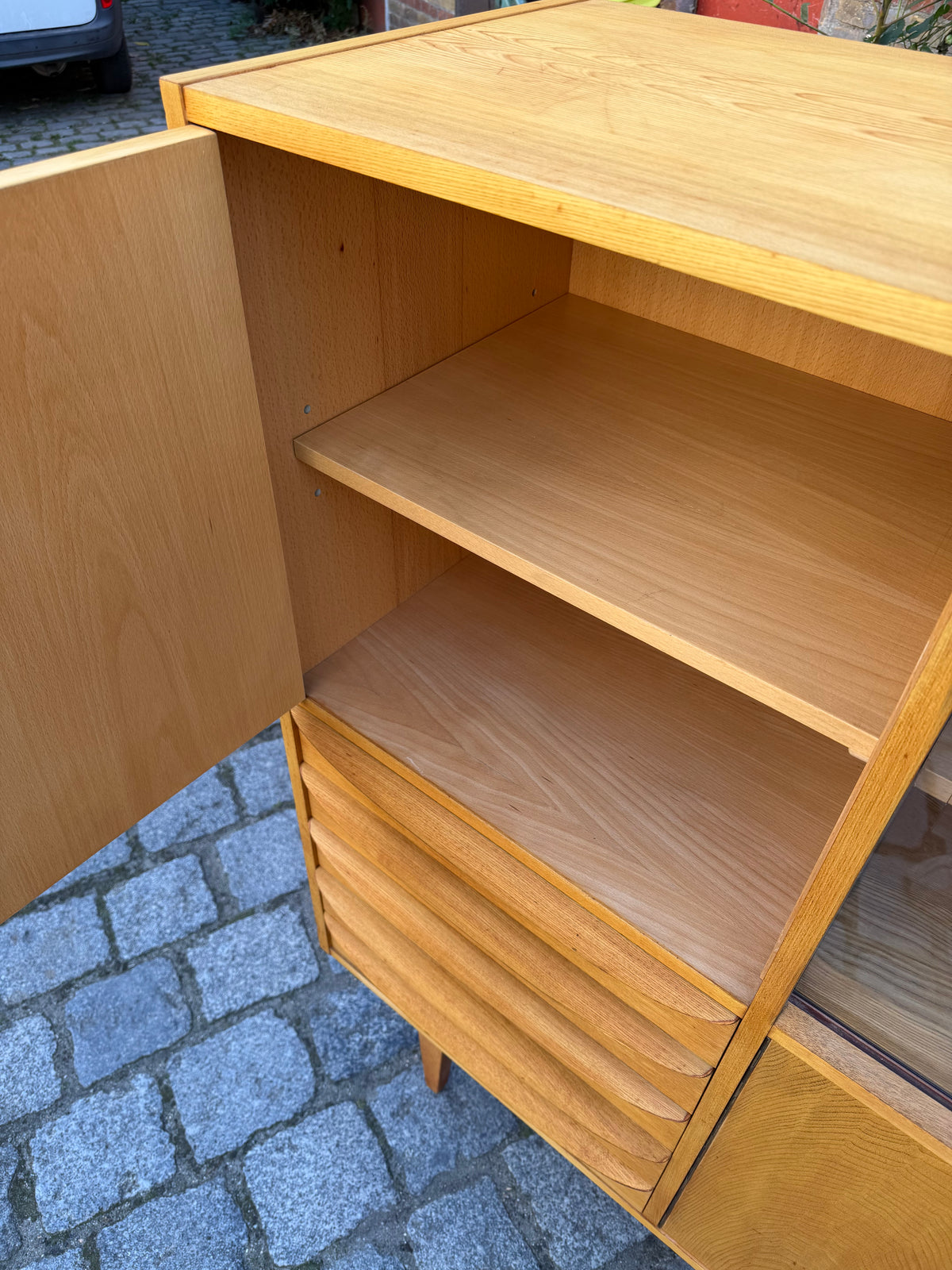 Highboard Typ 602/G Esche von Franz Ehrlich für Hellerau