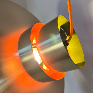 Lamellenlampe Trava grün orange von Carl Thore für Granhaga