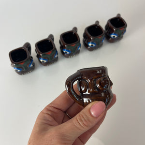Set: Tiki Schnapsdekanter & 6 Becher