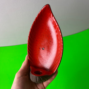 Wandkerzenhalter rot braun Keramik