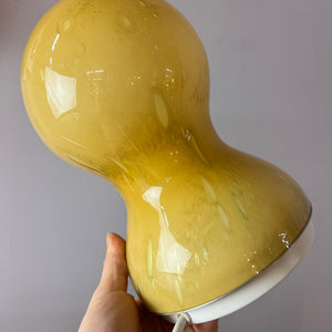 Tischlampe gelb Glas von Doria