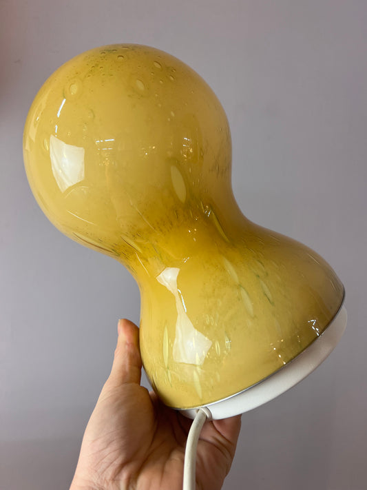 Tischlampe gelb Glas von Doria