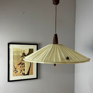 Hängelampe beige braun Teak von Temde