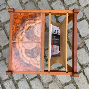 Beistelltisch Teak mit Zeitungsablage & Fliesen aus Dänemark