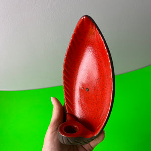 Wandkerzenhalter rot braun Keramik