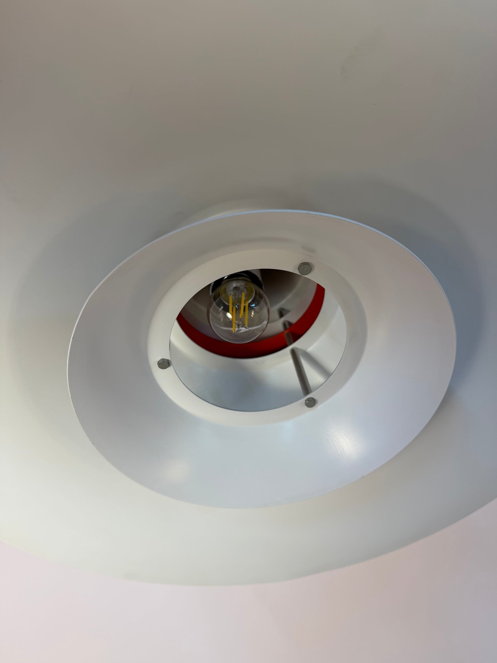 Lamellenlampe weiß schwarz von Bent Nordsted für Lyskaer Belysning
