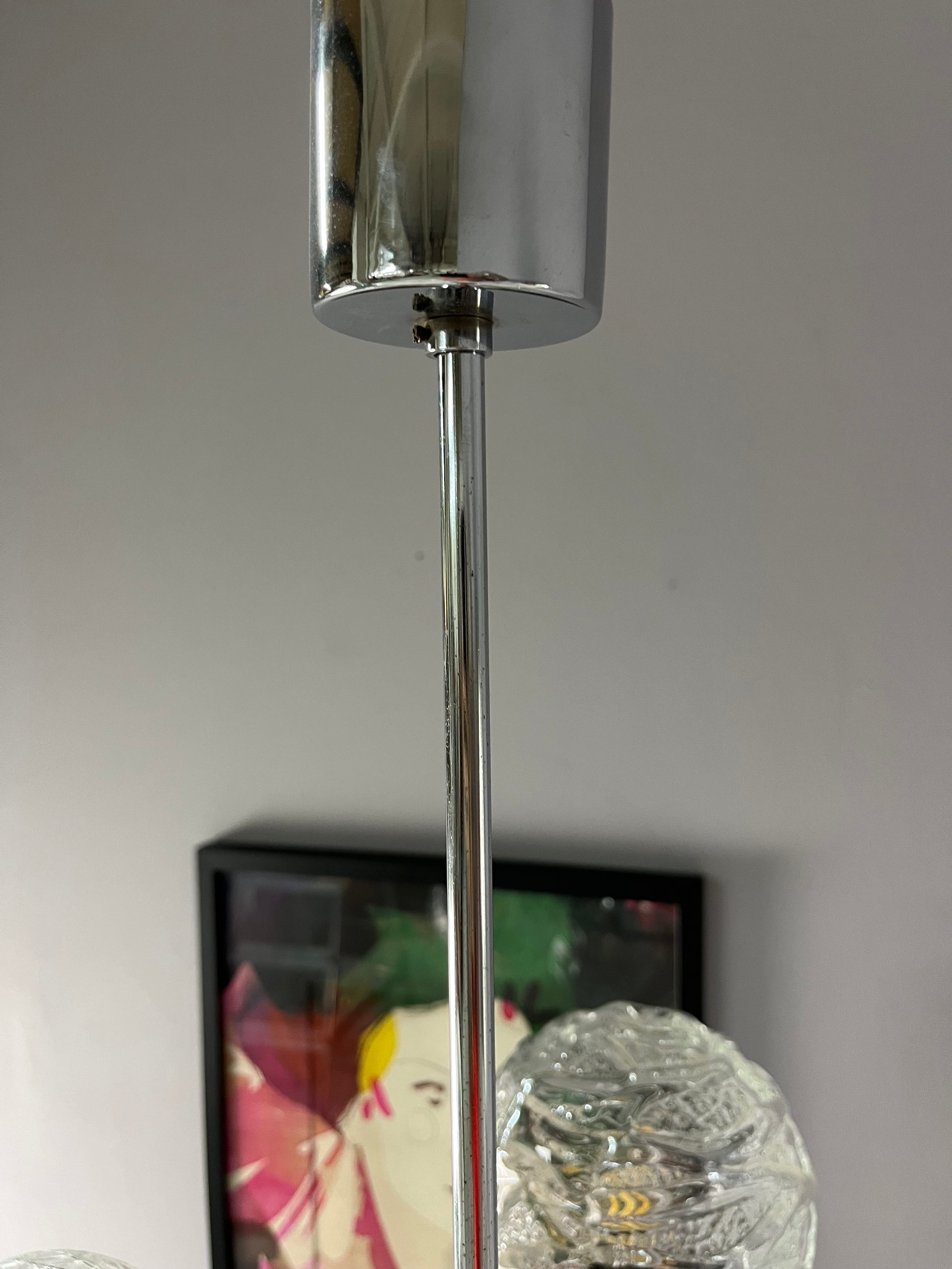 Sputnik Kronleuchter Glas Chrom