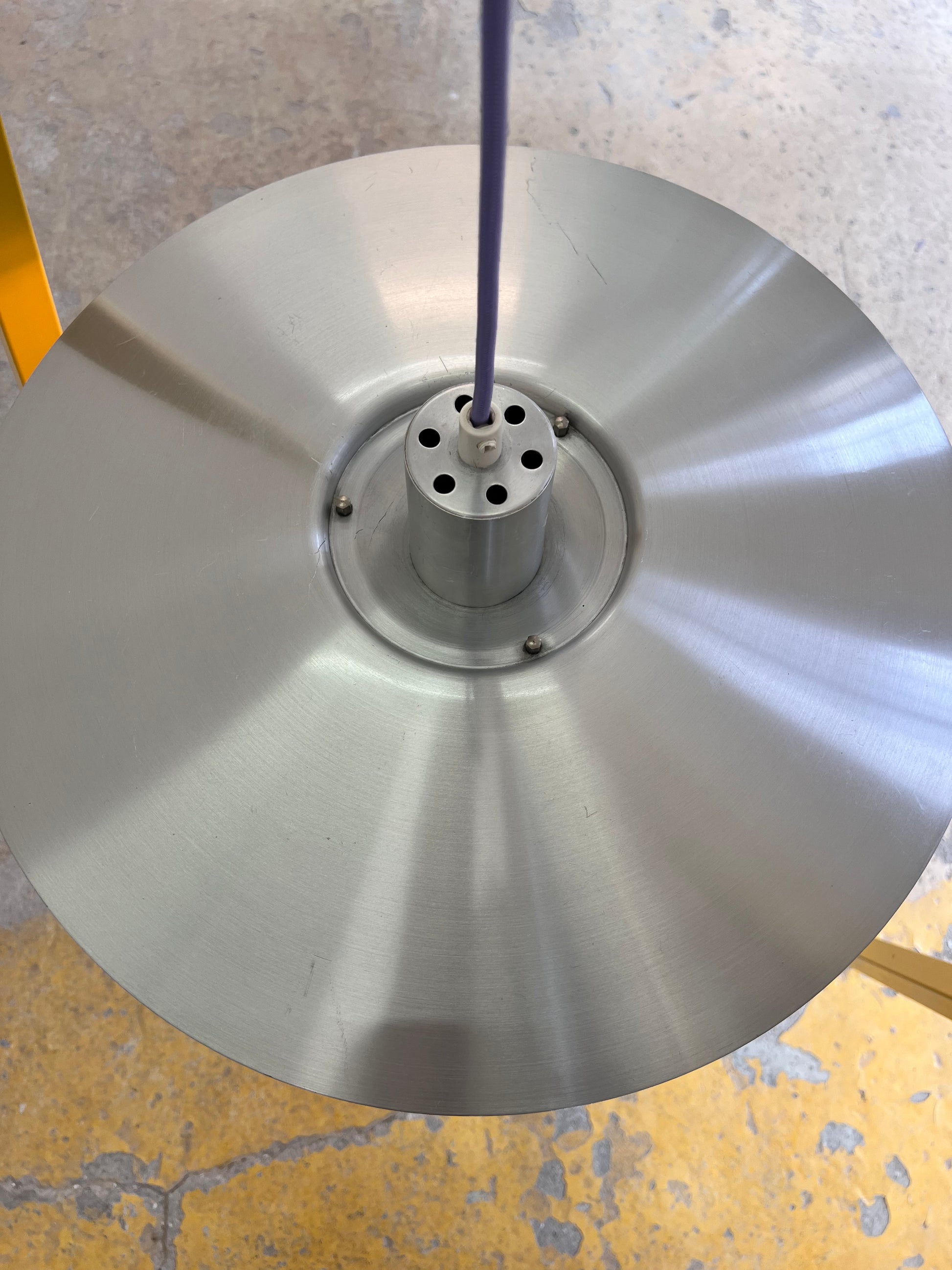 Lamellenlampe lila silber aus Dänemark