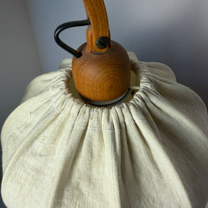 Stehlampe Maiglöckchen von Domus Teak und Rohseide
