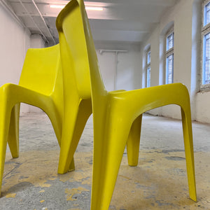 Esszimmerstuhl Modell BA 1171 gelb von Helmut Bätzner für Bofinger