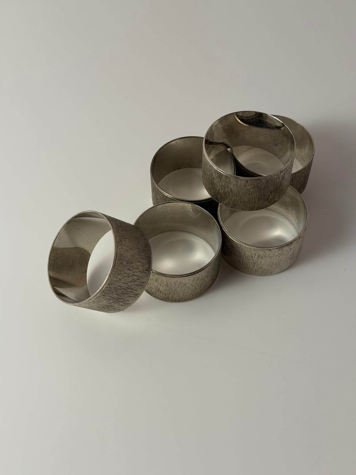 Set: 6x Serviettenring versilbert