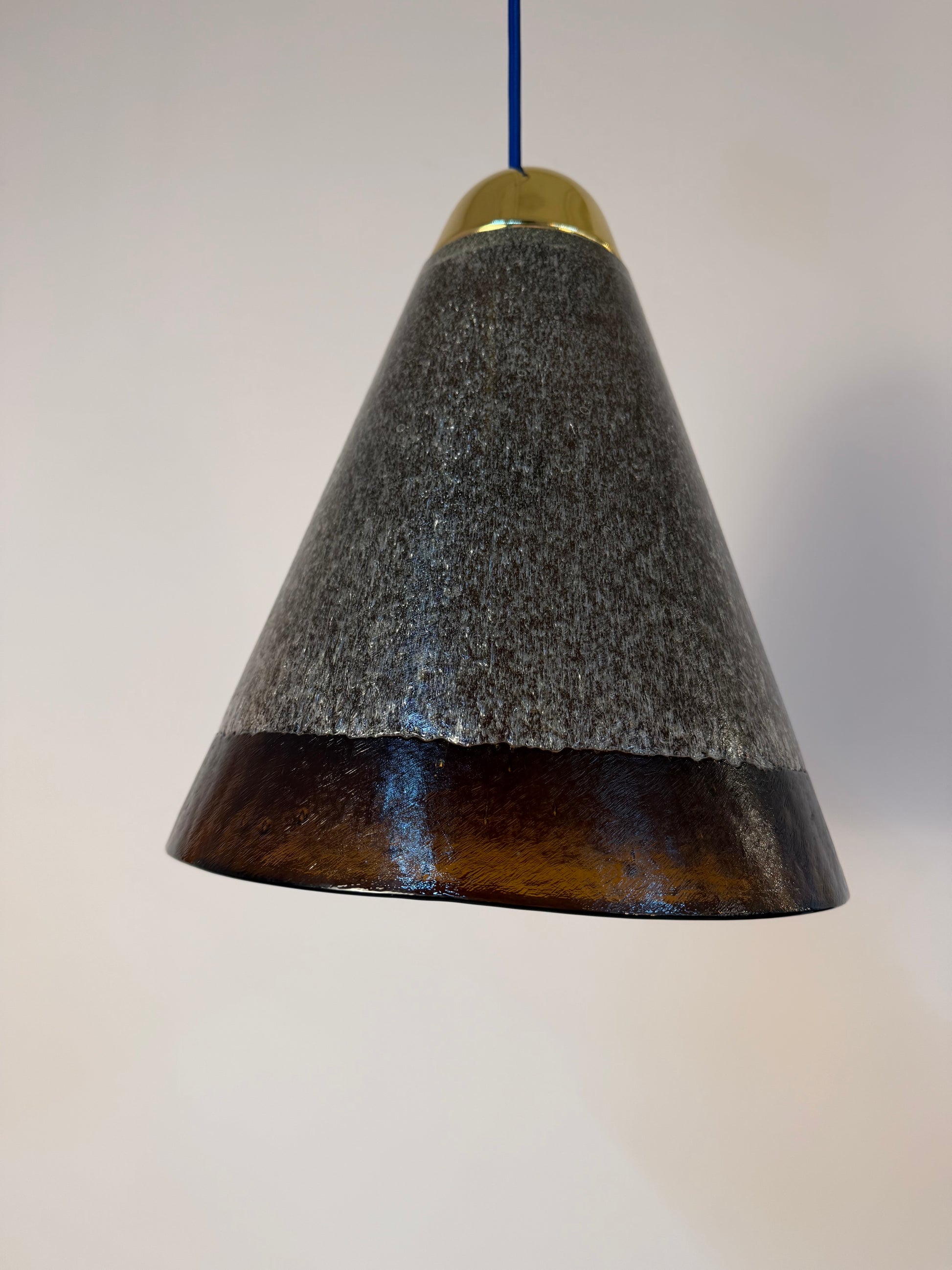 Hängelampe braun Glas von Peill & Putzler