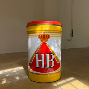 HB Sitztonne mit rotem Sitzpolster