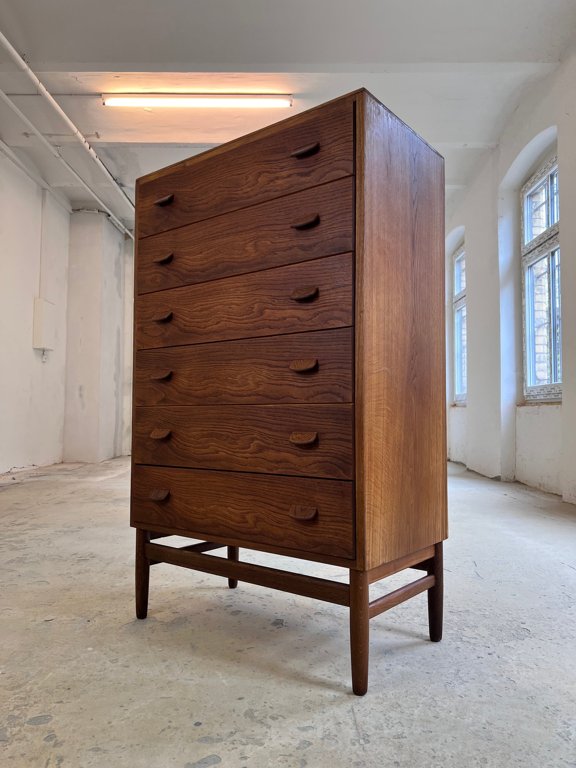 Kommode Tallboy Eiche von Poul Volther für FDB Møbler