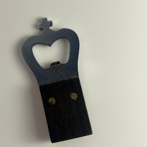 Flaschenöffner Teak mit Krone aus Dänemark