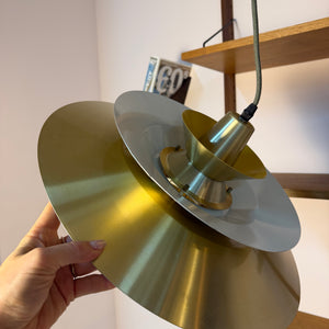 Lamellenlampe gold gelb von Bent Nordsted für Lyskær