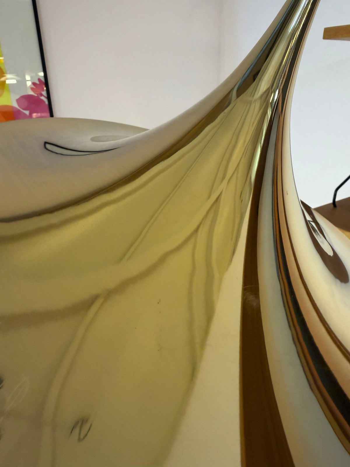 Trompetenlampe gold spiegelnd von Claus Bonderup & Torsten Thorup für Fog & Mørup