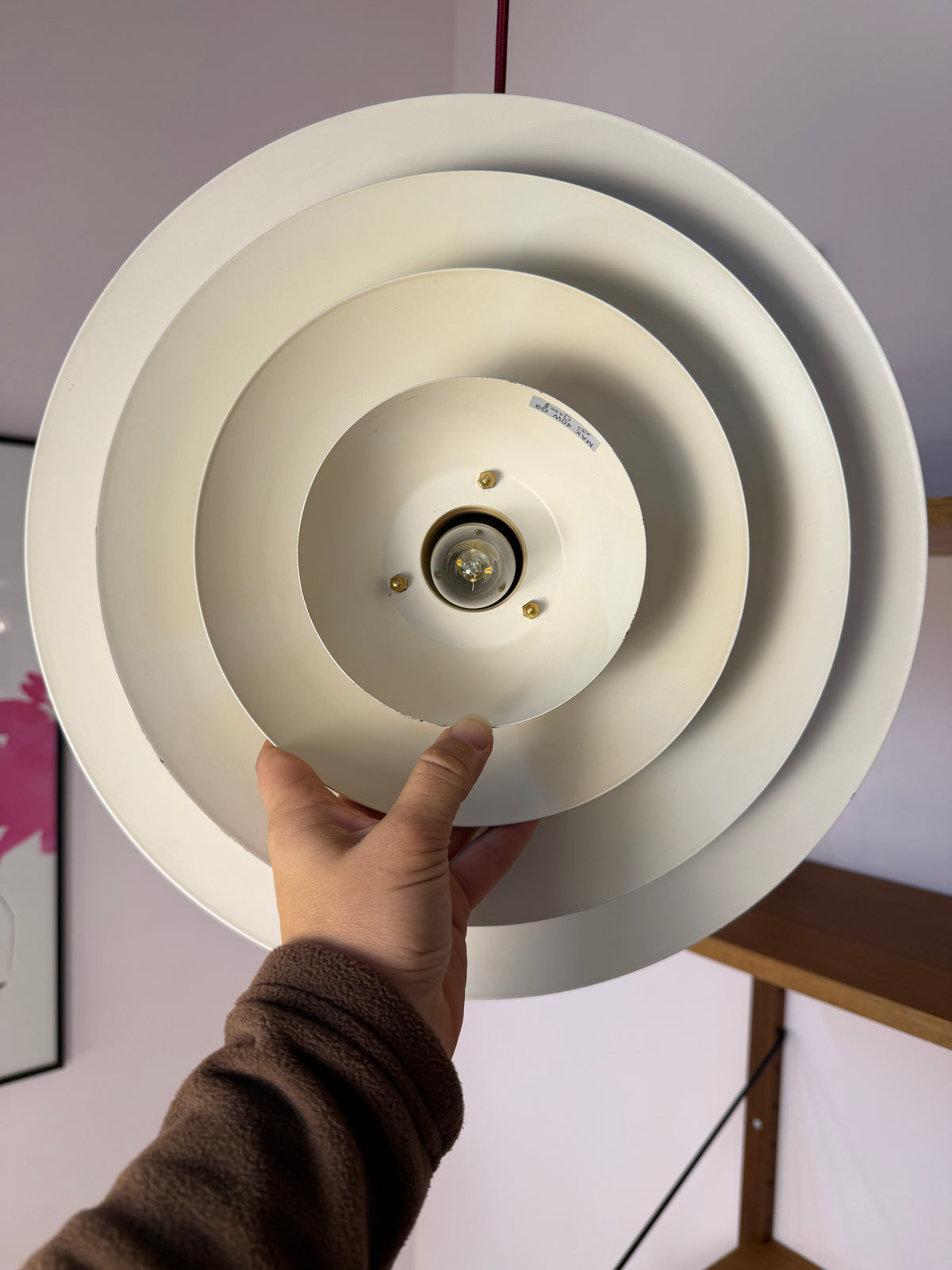 Lamellenlampe cremeweiß aus Dänemark