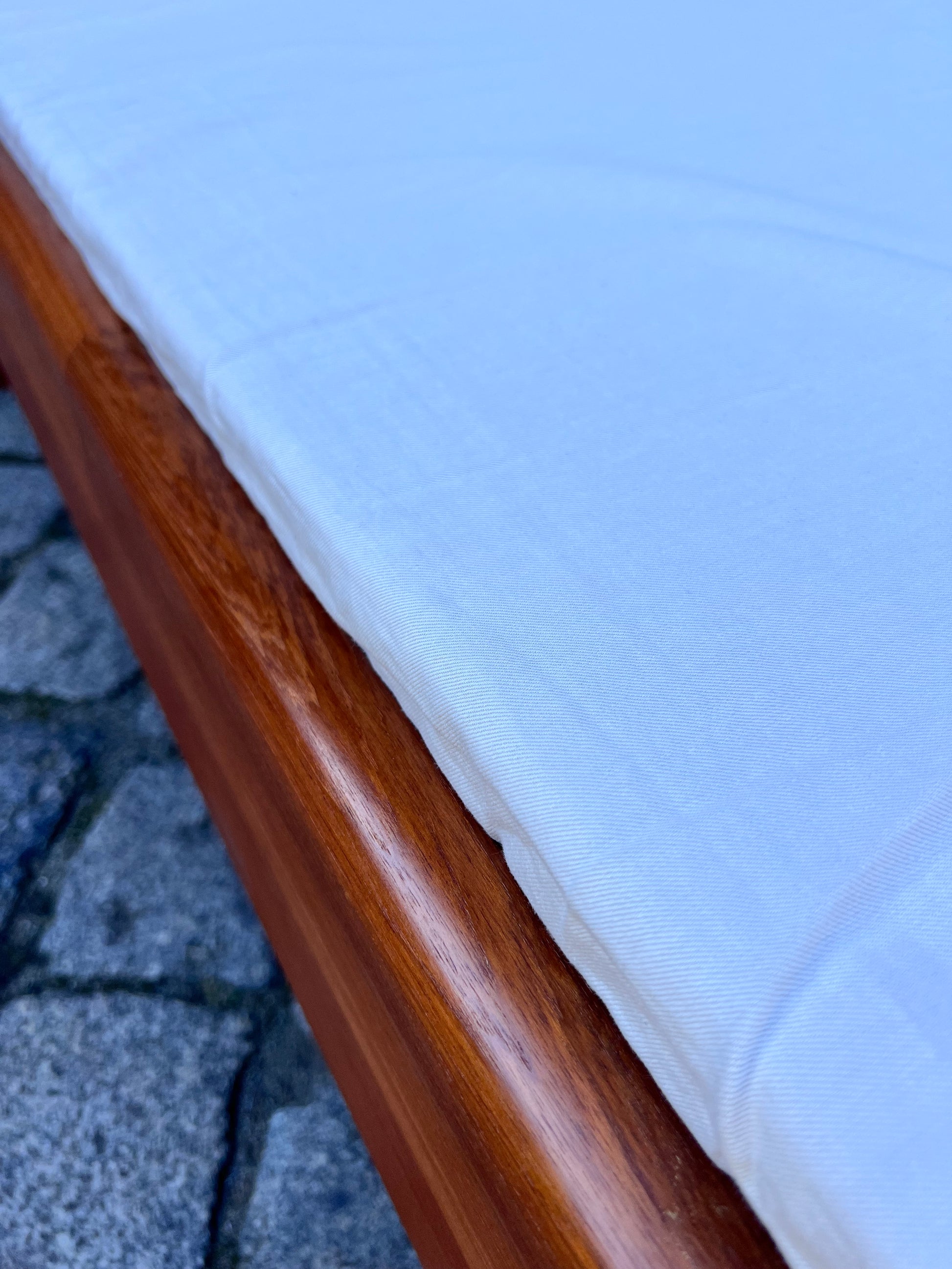 Gästebett Massivholz Teak 100x200 mit Matratze