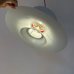 Lamellenlampe weiß schwarz von Bent Nordsted für Lyskaer Belysning