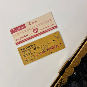 Tasche Echtleder schwarz & Messing KaDeWe 70er
