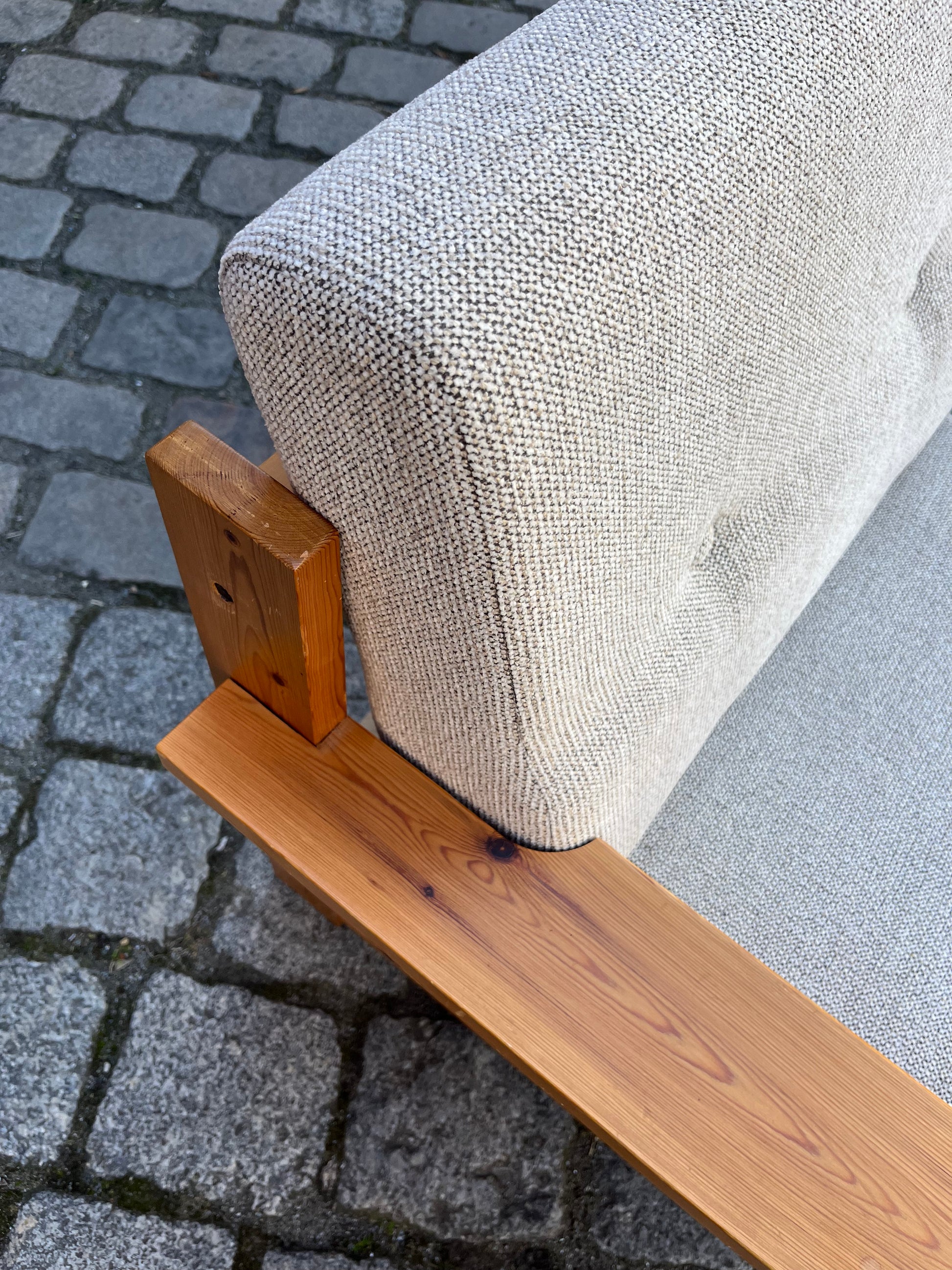 3-Sitzer Sofa beige grau Safari Style