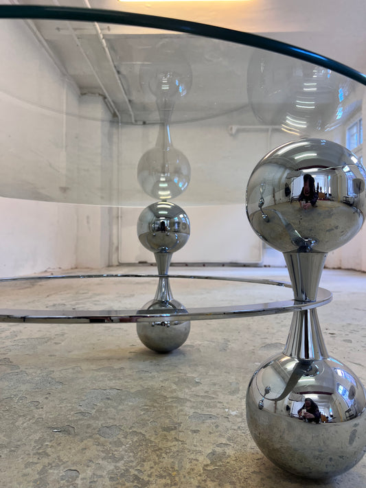 Couchtisch Chrom & Glas