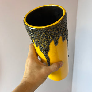 Vase Fat Lava  301-25 gelb von Riffarth Keramik