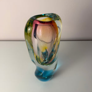 Vase Regenbogen Glas von Josef Rozinek für Borske Sklo