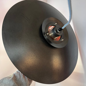 Lamellenlampe neu lackiert orange schwarz