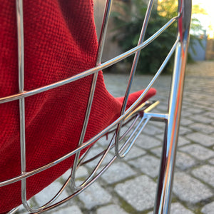 Freischwinger Chrom mit Samtkissen von Gastone Rinaldi
