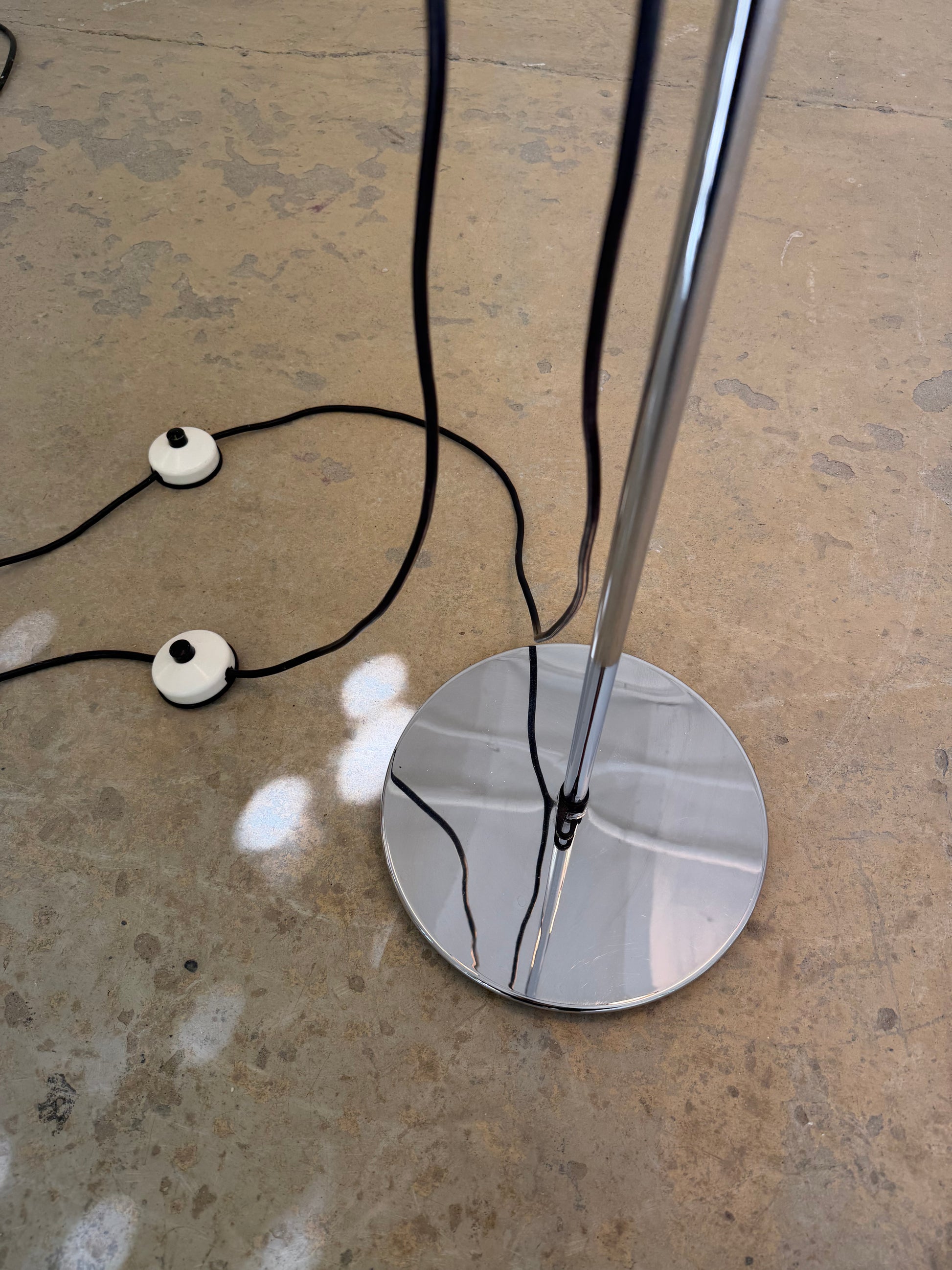 Stehlampe silber von Arnold Berges für Staff