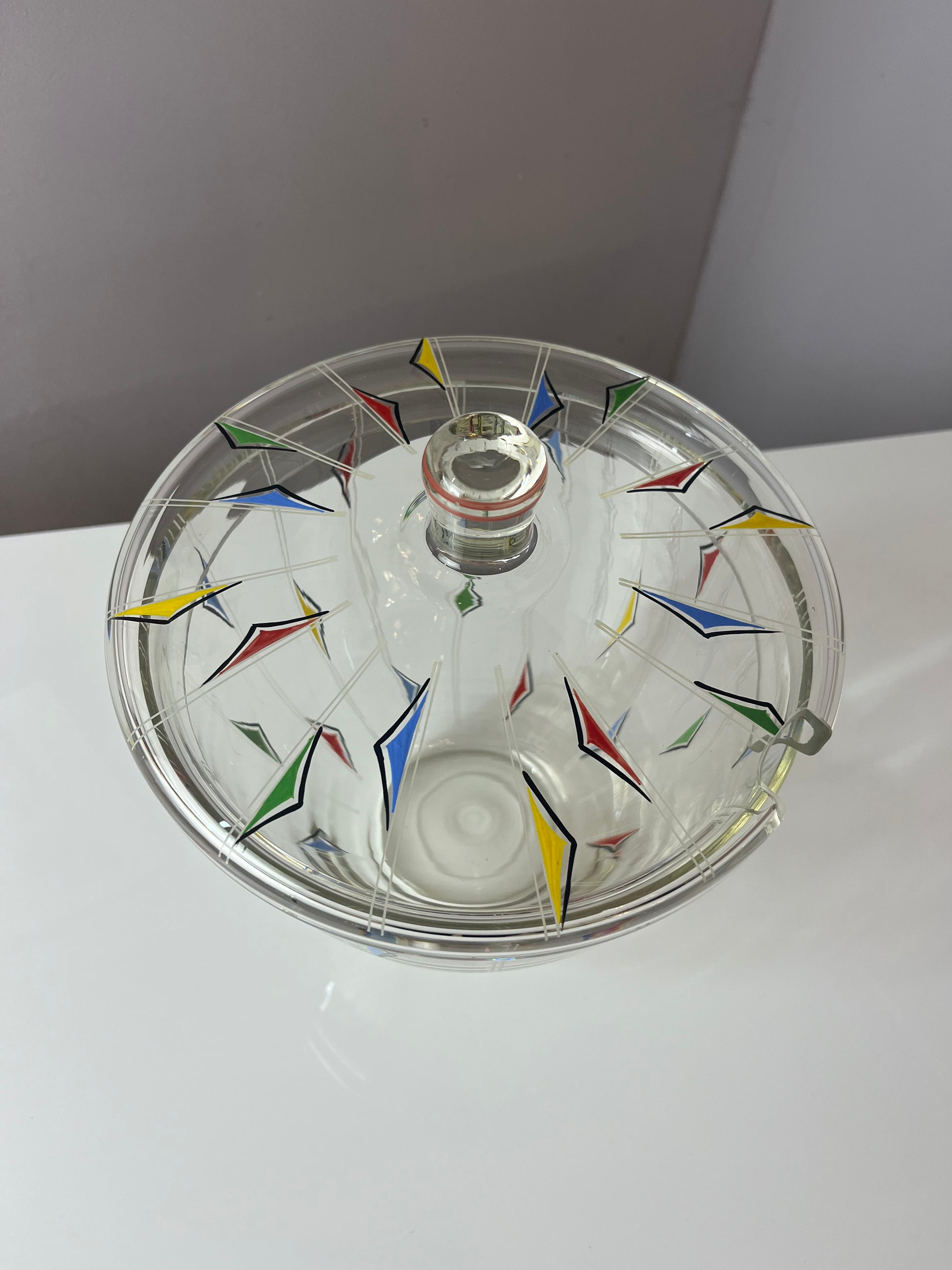 Bowle-Set: 9 Gläser und 1 Terrine bedrucktes Glas