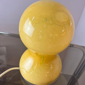 Tischlampe gelb Glas von Doria