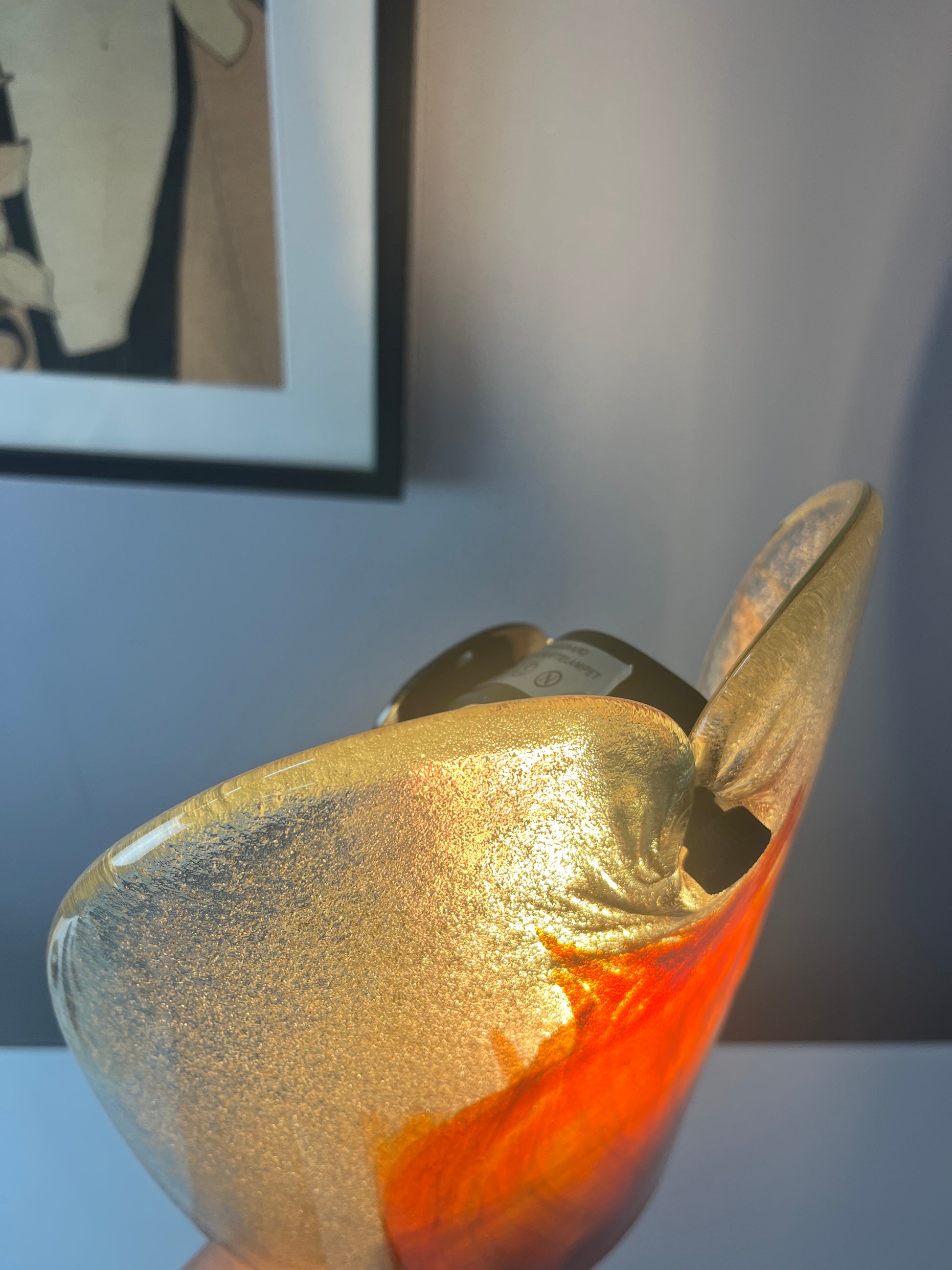 Wandlampe rotbraun Glas von Per Lütken für Holmegaard