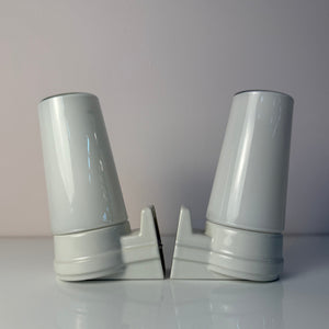 Set: 2x Wandlampe Modell 6080 weiß von Sigvard Bernadotte für Ifö