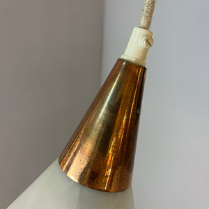 Hängelampe marmoriertes Glas Kupfer