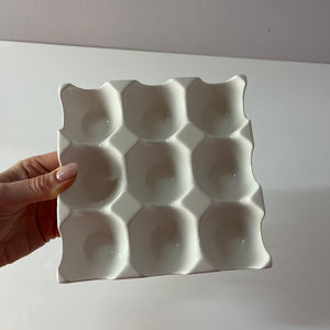 Eierwabe weiß Porzellan