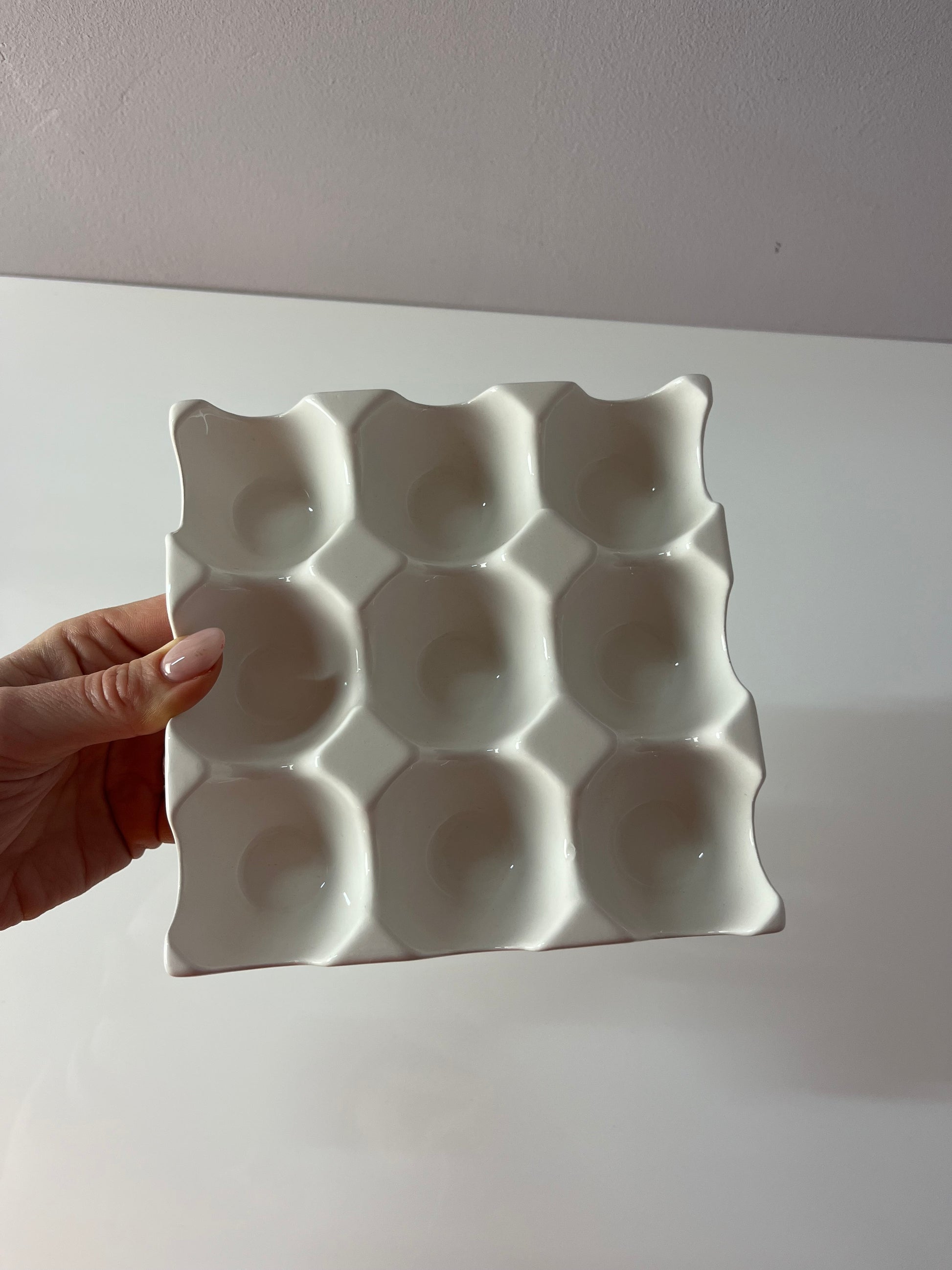 Eierwabe weiß Porzellan