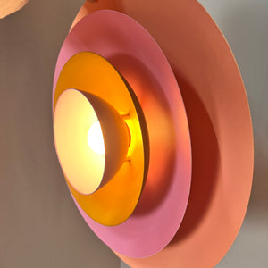 Lamellenlampe neu lackiert rosa orange