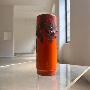 Vase Fat Lava 6-20 orange von Scheurich West Germany