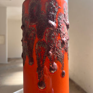 Vase Fat Lava 8-30 orange von Scheurich West Germany