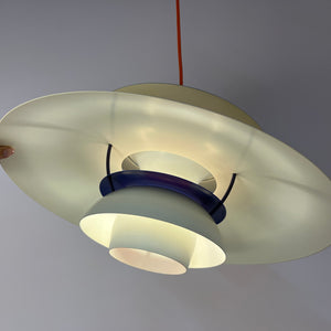 Lamellenlampe PH5 weiß von Poul Henningsen für Louis Poulsen