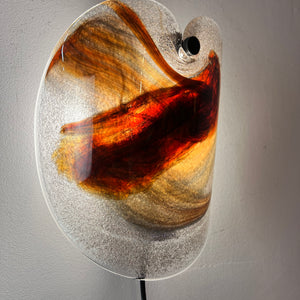 Wandlampe rotbraun Glas von Per Lütken für Holmegaard