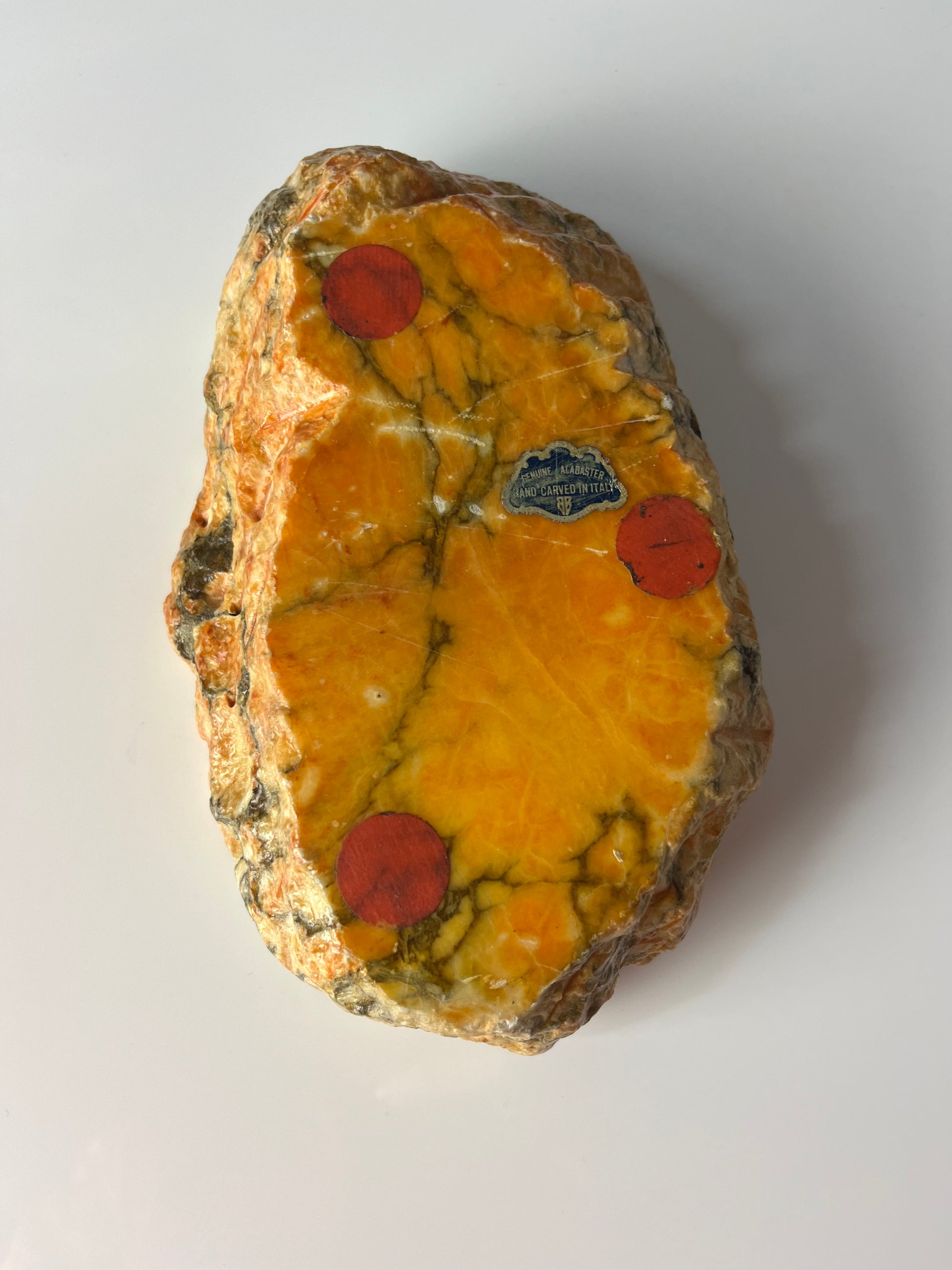Aschenbecher gelb Alabaster aus Italien