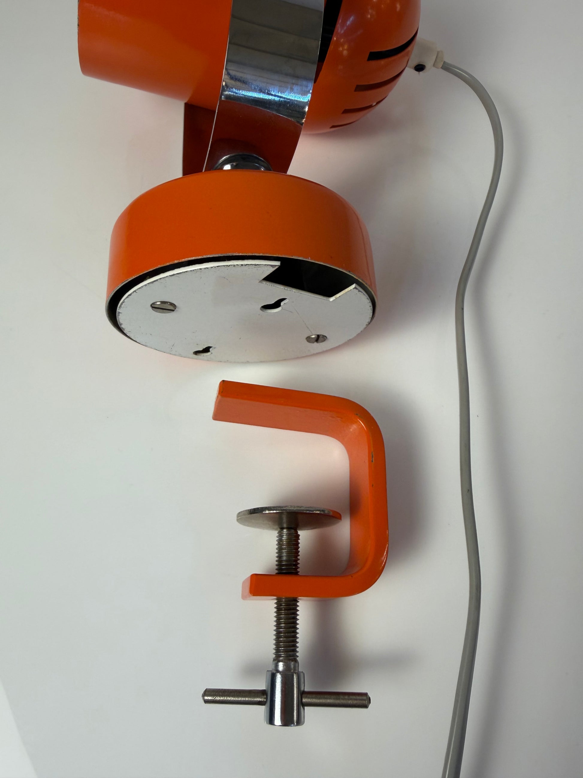 Klemmlampe / Wandlampe Combi Lux orange Chrom von Stanislav Indra für Lidokov Boskovice