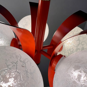 Kronleuchter weiß orange von Richard Essig